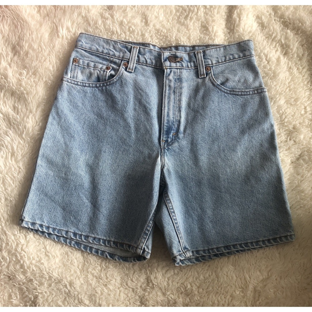 Vtg Levi 550 High Rise  Relaxed Fit Red Tab Denim Shorts Womens Size 9 30x6